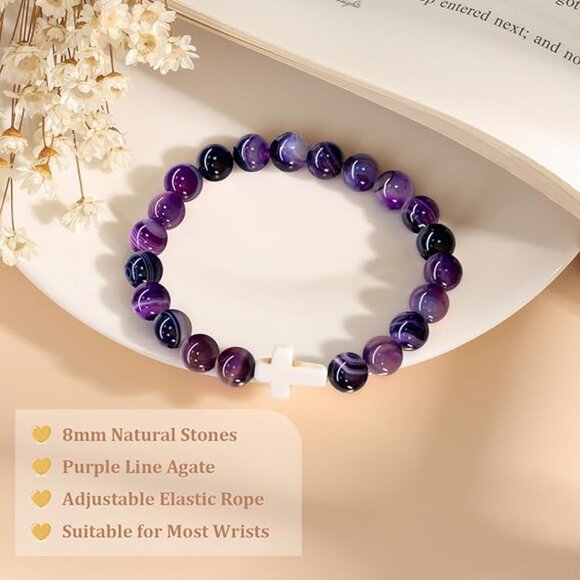 Cross Bracelet, Inspirational Religious Inner Strength and Unwavering Belief - Picture 4 of 6